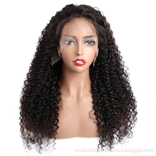 Wholesale Virgin Human Hair Wigs Curly Wave Lace Front Wigs Pre Plucked Hair Line With Baby Hair